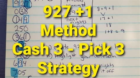 cash 3 strategies that work.